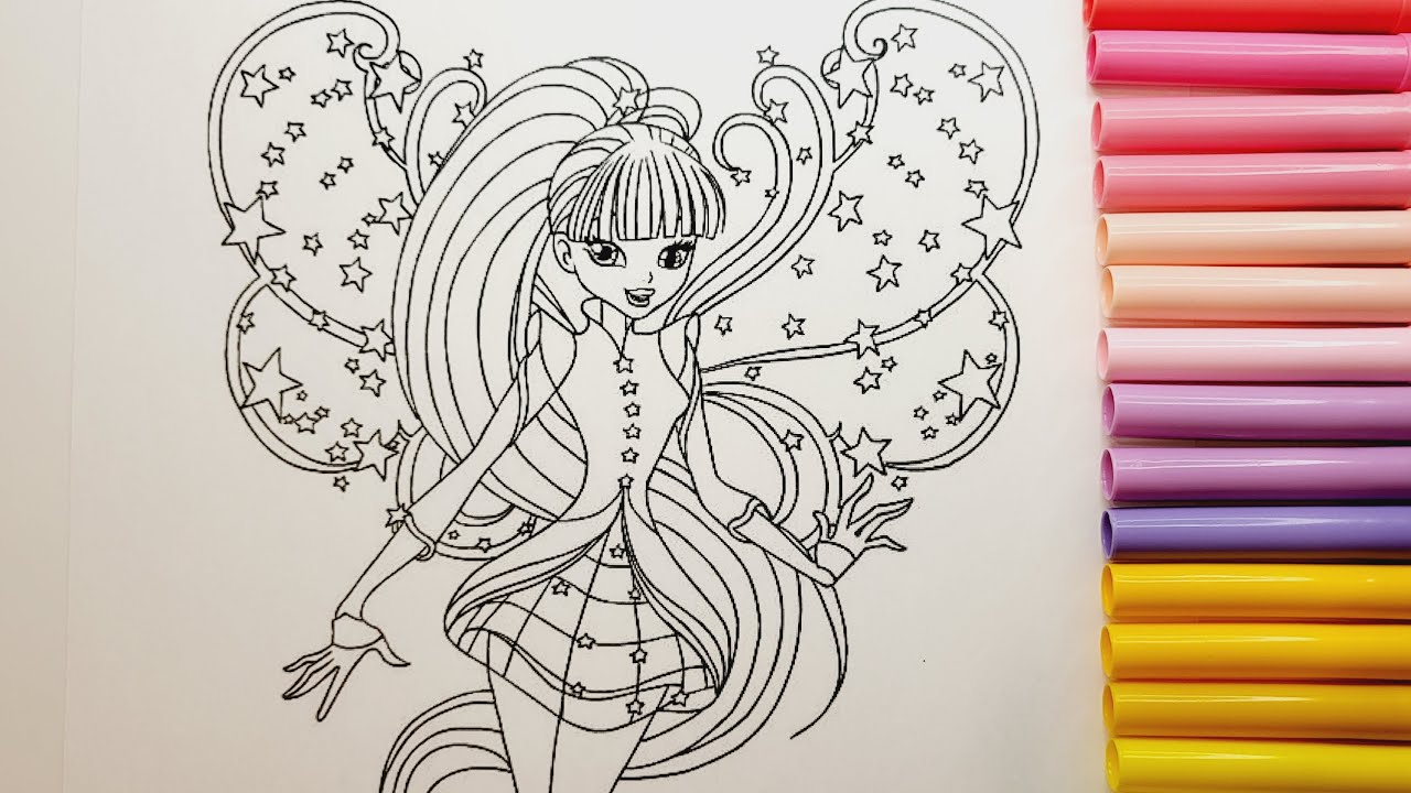 Winx Club Coloring Pages Musa Musa | Winx Club Wiki | Fandom