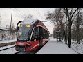 Krótki przejazd tramwajem linii T41 Na Trasie wyjazdowej (Szopienice Stawiki - Szopienice Morawa)