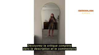 Avis sur la BONEWEI Miroir sur Pied 150 x 40 cm, Grand Miroir Arqué en Pleine Longueur avec Cadre en