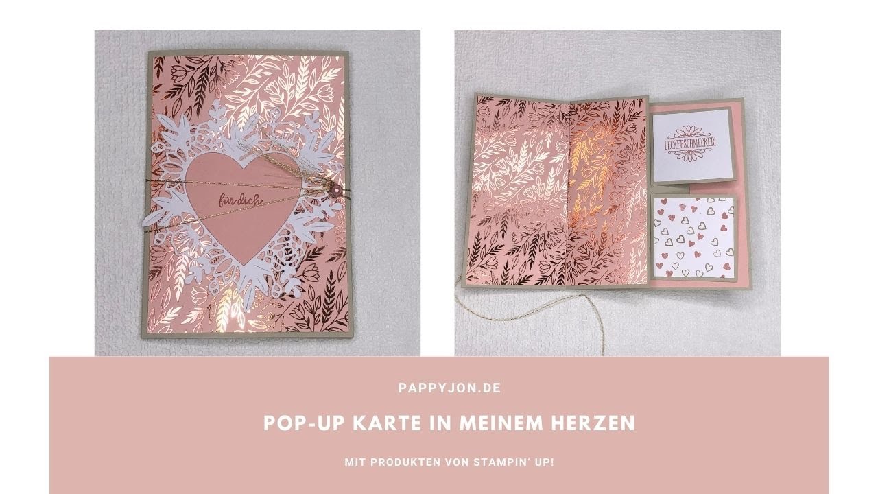 Tech-Karte In meinem Herzen | Raffiniert | Pop up | Pappyjon | Stampin' Up! | nifty card