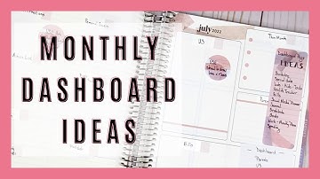 ERIN CONDREN MONTHLY DASHBOARD AND NOTES PAGES / SETUP IDEAS