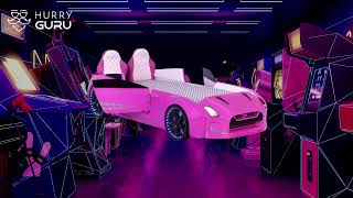 Luxury Premium Pink Kids Red Racing RED Car Beds with Lights and Sounds screenshot 2