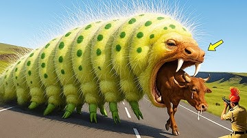 Heroic Rescue Team Saves Greedy Cow from Giant Bug Terrifying Attack