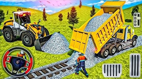 Train Track Builder Simulator - City Construction JCB Game 3D - Android Gameplay #2