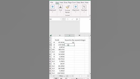 HOW TO ROUND NUMBERS TO THE NEAREST INTEGER #excel #shortvideo #youtube #subscribe #youtubeshorts
