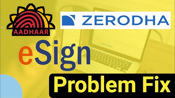 zerodha esign problem || zerodha esign failed || zerodha esign problem tamil