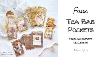 MAKING FAUX TEA BAG POCKETS | #msscrapbusters EPISODE 109 #junkjournalideas