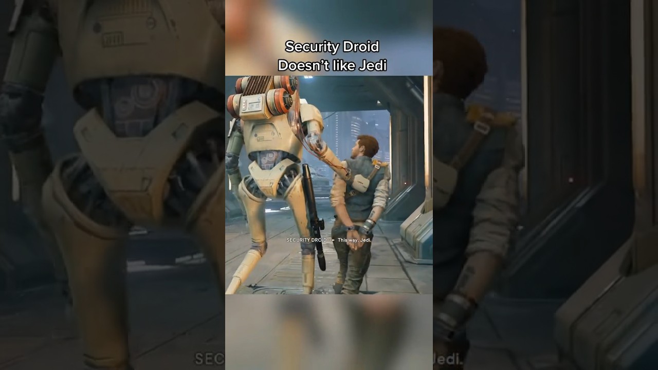 Security Droid HATES Jedi… 👀