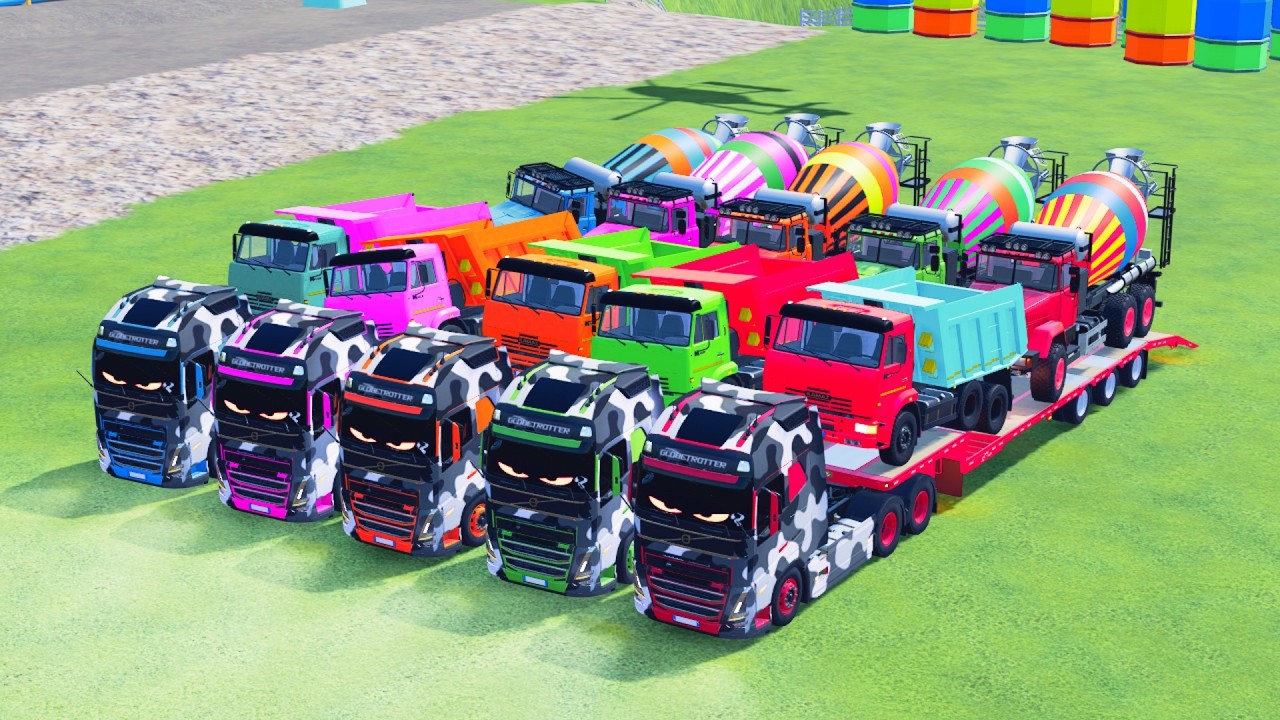 Transporting HUGE Mixer Trucks with Powerful MAN Trucks!  Farming Simulator 22 #20