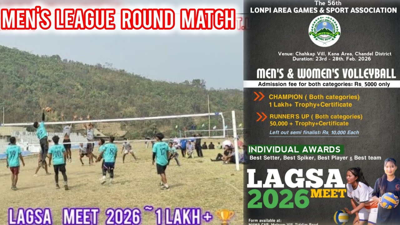 FRIENDSHIP (MAKHAO) vs T.LEIJANG // LAGSA MEET 2026// 1LAKH + TROPHY🏆 #volleyball