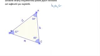 Přiřazování stran a úhlů v trojúhelníku - příklad | Matematika | Khan Academy