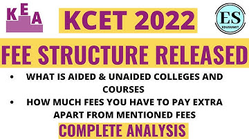KCET 2022 // Provisional Fee structure Released by KEA #kea #edusumit #kcetcounselling
