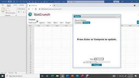 Poisson Distribution on StatCrunch with Couple Examples| Stat & Math Tutorials.
