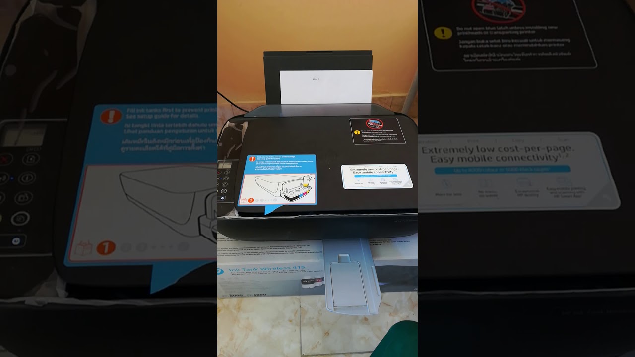 HP Printer ink Tank Wireless 415 ID card copy front &... - youtube