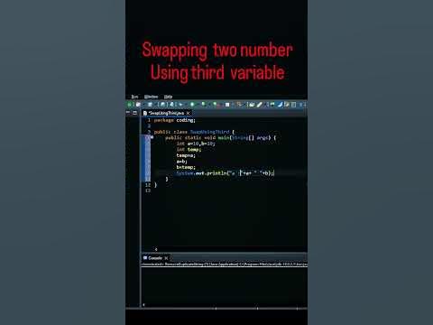 Swapping two numbers using third variables? - YouTube