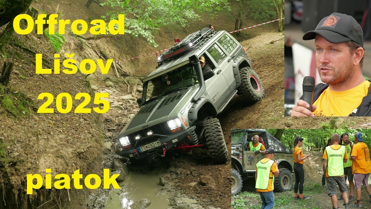 4x4 Offroad Trophy Challenge Lišov 17.-20.07.2025 piatok Nissan Patrol Jeep Cherokee Suzuki Samurai.