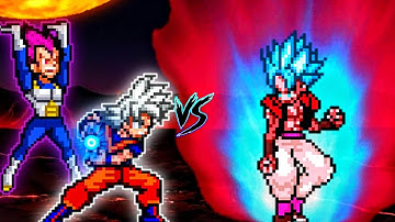 Vegeta DBS V2 (all form) (New) & Goku DBS V3.5 (all form) VS Gogeta (all form) in Jump Force Mugen🤩