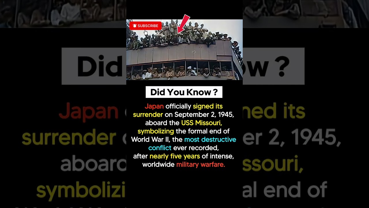 Japan’s Official Surrender in 1945 That Ended World War II 