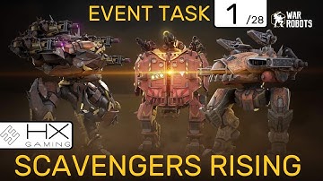 War Robots - Start of new Event: How to solve task #1 "Newbie Scavenger (1/28)" + Task chain rewards