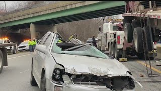 Portion of I-680 NB and SB closed for at least 48 hours following crash at Mahoning Ave. Bridge
