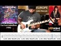 Europe the final countdown guitar solo john norum with tab