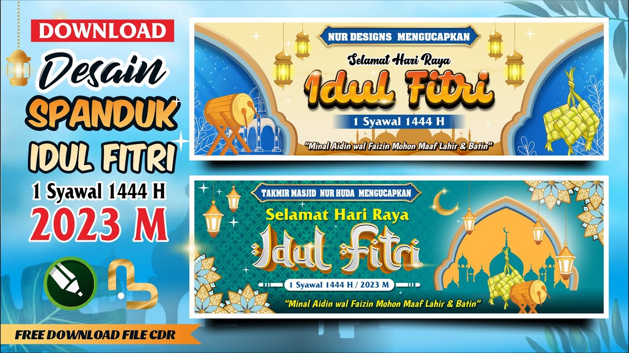 Cara Membuat Spanduk Idul Fitri Dengan Coreldraw Contoh Banner Cdr