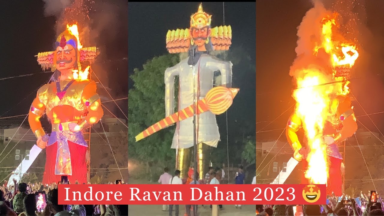 INDORE Biggest Ravan Dahan 2023 | Vijay Nagar, Chiman Bagh Indore 2023 ...