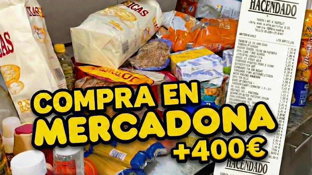 ¡El ticket más largo de mi vida! MERCADONA HAUL: Compra gigante de +400€🤑🤑