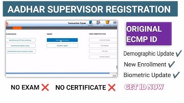 AADHAR SOFTWARE REGISTRATION || ORIGINAL ID || ECMP ID || UCL ID || #aadhar