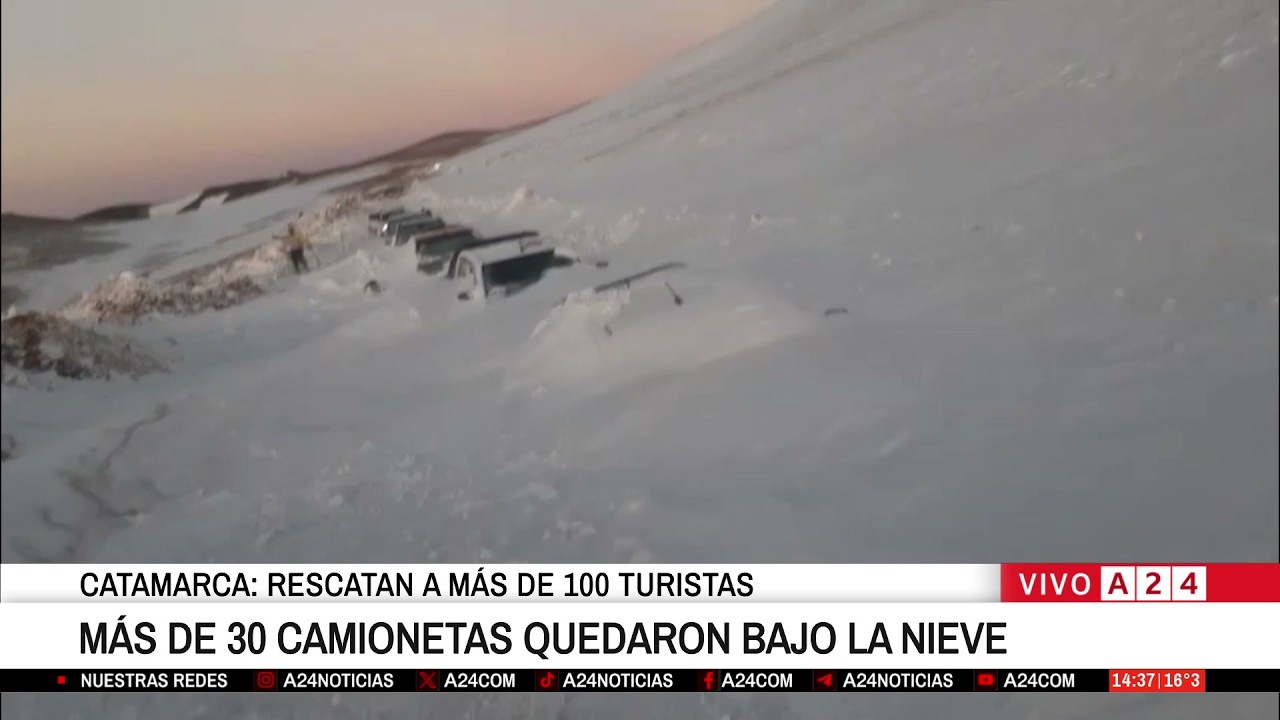 ►Rescate extremo en Catamarca: más de 100 personas atrapadas por la nieve