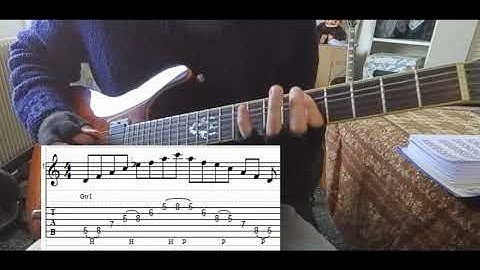 Dm7b9 Modal Extended Legato Arpeggio from C Dorian Scale Lick (with tabs) - DP