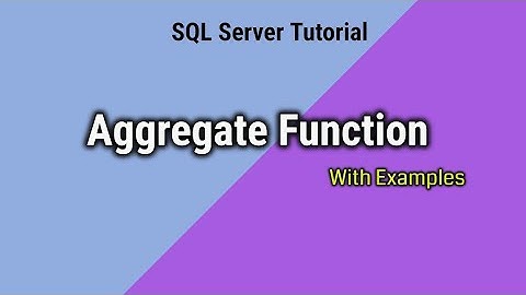 Aggregate Functions in SQL Server | Interview Point