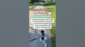 Daily 5 Example Schedule For Your Literacy Block #daily5