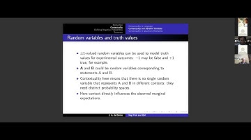 J. A. de Barros: Contextuality, Negative Probabilities and Quantum Mechanics.