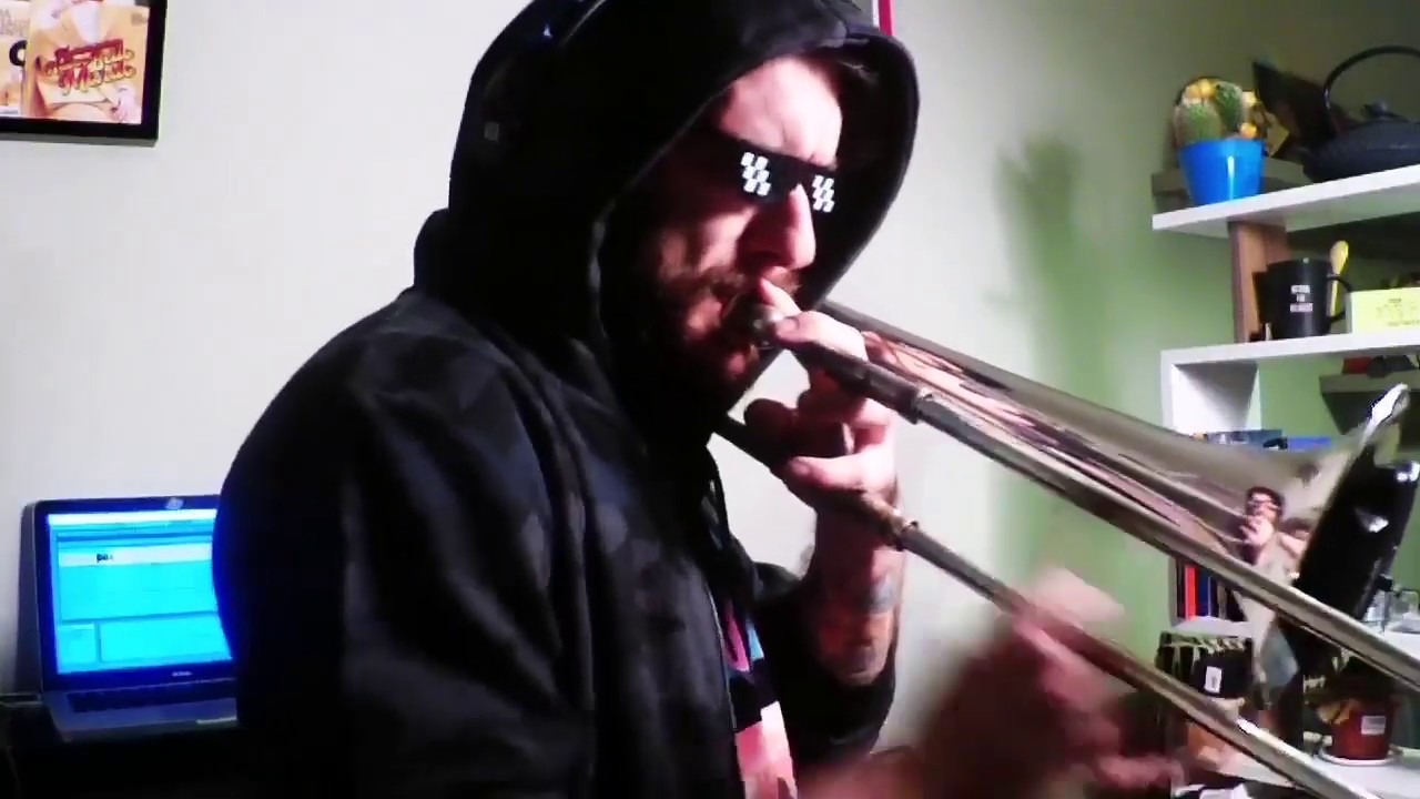 DONNA LEE electric trombone version with YAMAHA SILENT BRASS + GUITAR