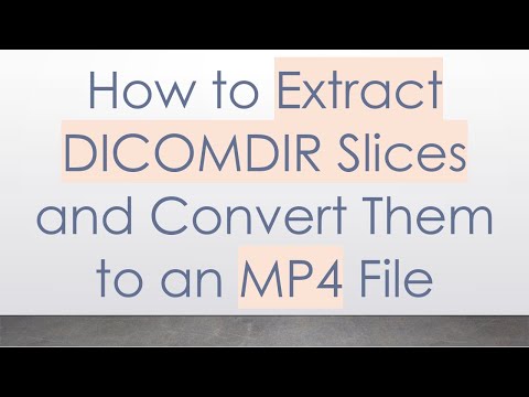 How to Extract DICOMDIR Slices and Convert Them to an MP4 File