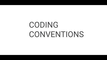 Coding Conventions in Java