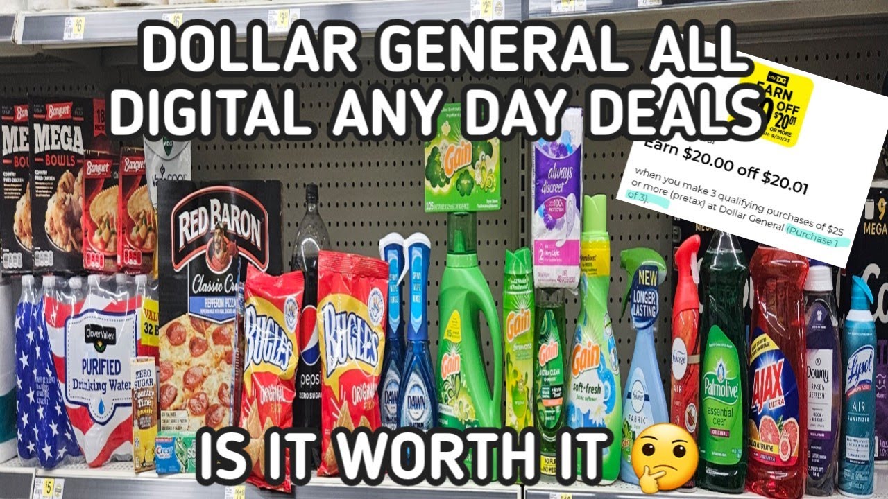 DOLLAR GENERAL ALL DIGITAL DEALS | TESTING OUT THE SPEND $25 3X GET BACK $20 DG COUPONS 