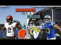 Cleveland browns vs los angeles rams live reactionplaybyplay