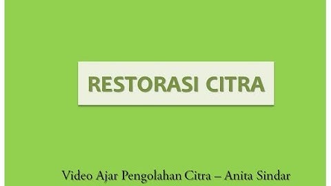 Restorasi Citra
