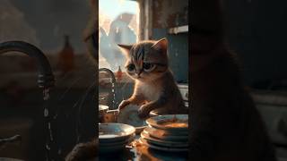 Toota Glass, Toota Dil 😢 | Gareeb Billi Ki Emotional Kahani #ai #cat #shorts #cartoon #shortsfeed