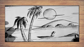 shading easy drawing charcoal very scenery learn