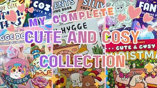 🩷 My Cute & Cozy Coloring Book Collection Tour | Completed Pages Flip Through! 🖍️✨