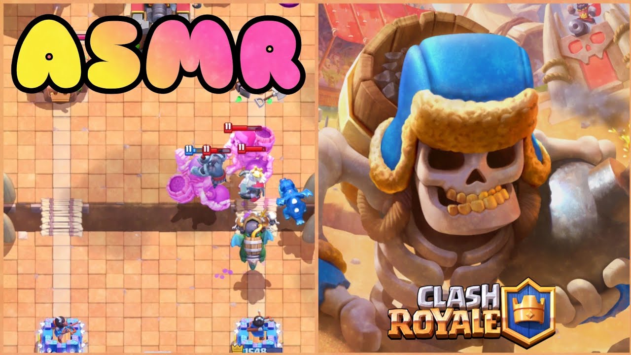 ASMR 👑 Una extraña narra mis partidas del desafío de furia del esqueleto gigante • Clash Royale