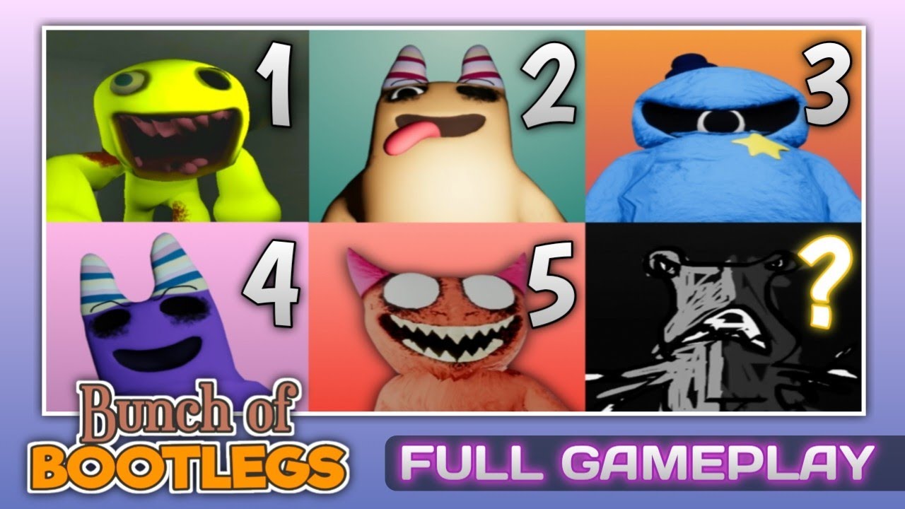 BUNCH OF BOOTLEGS ALL CHAPTERS (1,2,3,4,5) Full Gameplay - Funny Mascot Horror!