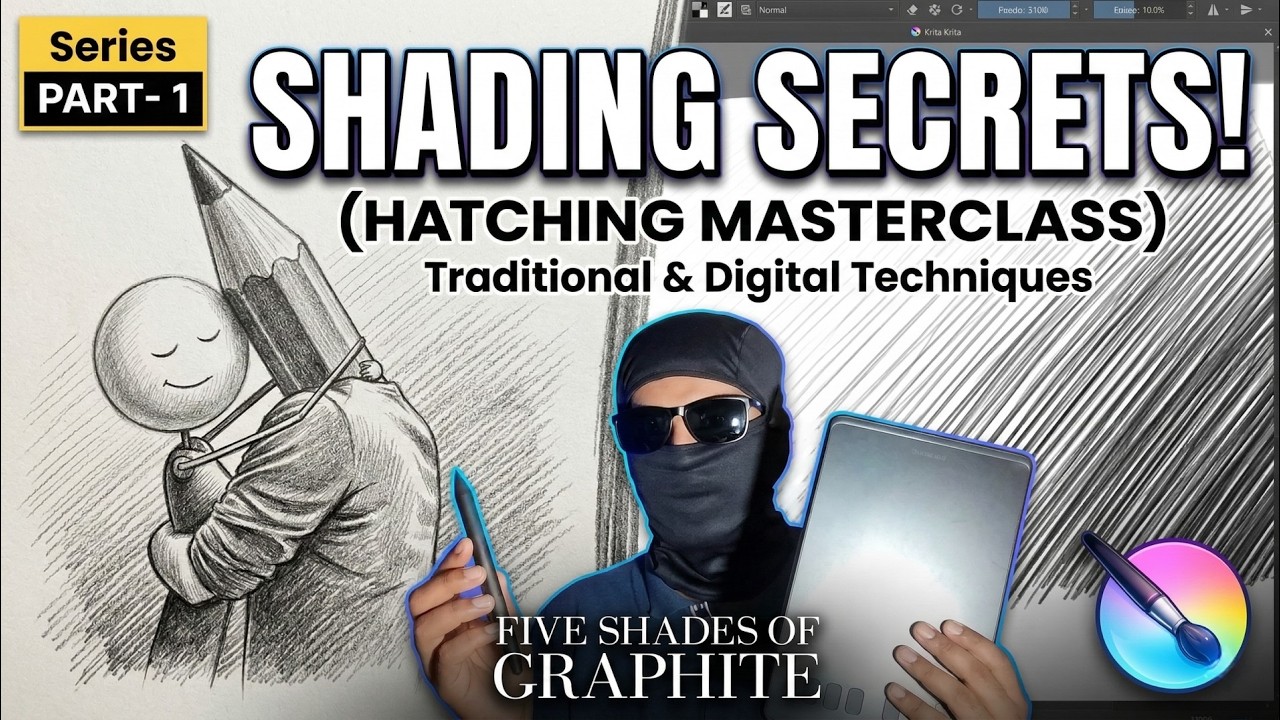 How to Shade for Beginners: The Secret to Perfect Hatching (Krita & Pencil)#krita #shading