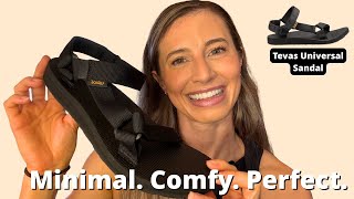 🖤 Teva All-Black Sandals Review | Minimalist, Comfy & Perfect for Everyday