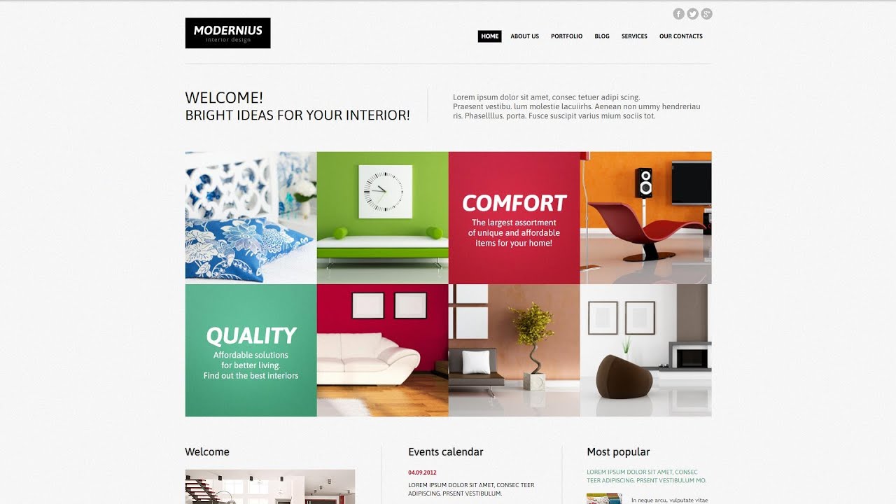 Interior Design Ideas Joomla Template - 45288 - YouTube