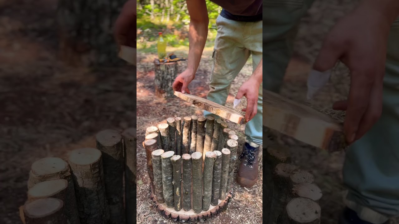 Bushcraft decoration! #bushcraft #satisfying #survival #outdoors #outfit #camping #creative