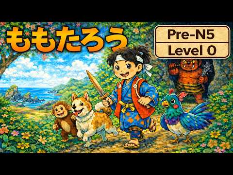 The Peach Boy 🍑🌙 | ももたろう - Absolute Beginner Japanese